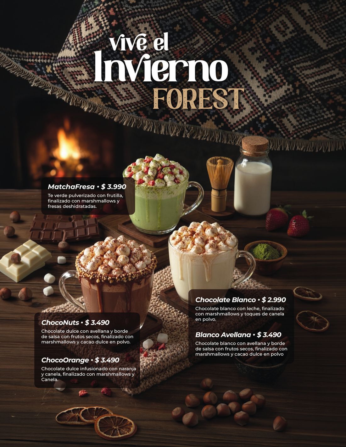 Vive el Invierno Forest: bebidas de temporada